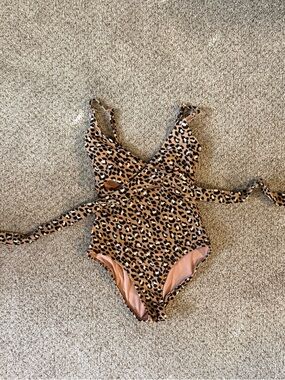 Aerie leopard one piece swimsuit